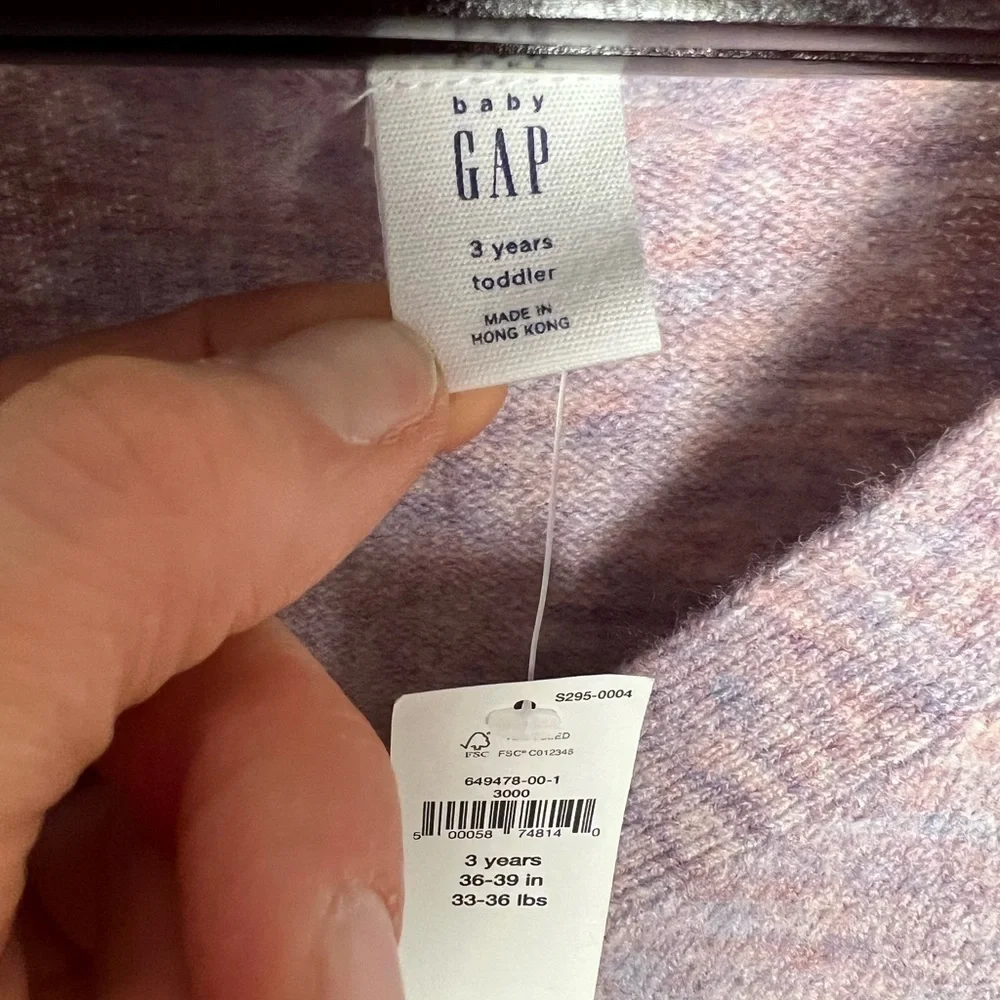 Gap 3T lavender v-neck cardigan NWT